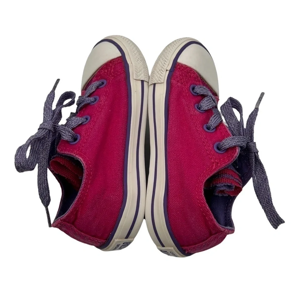 Converse All Star Pink Purple Sneakers Size 8 Toddler Girl’s